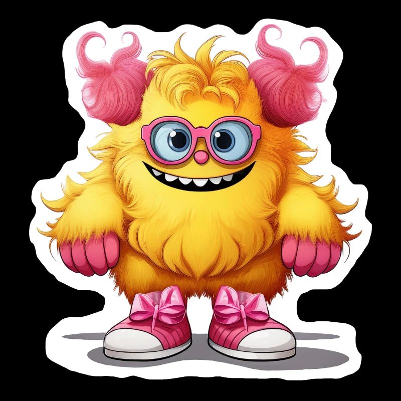 Monstre girly jaune