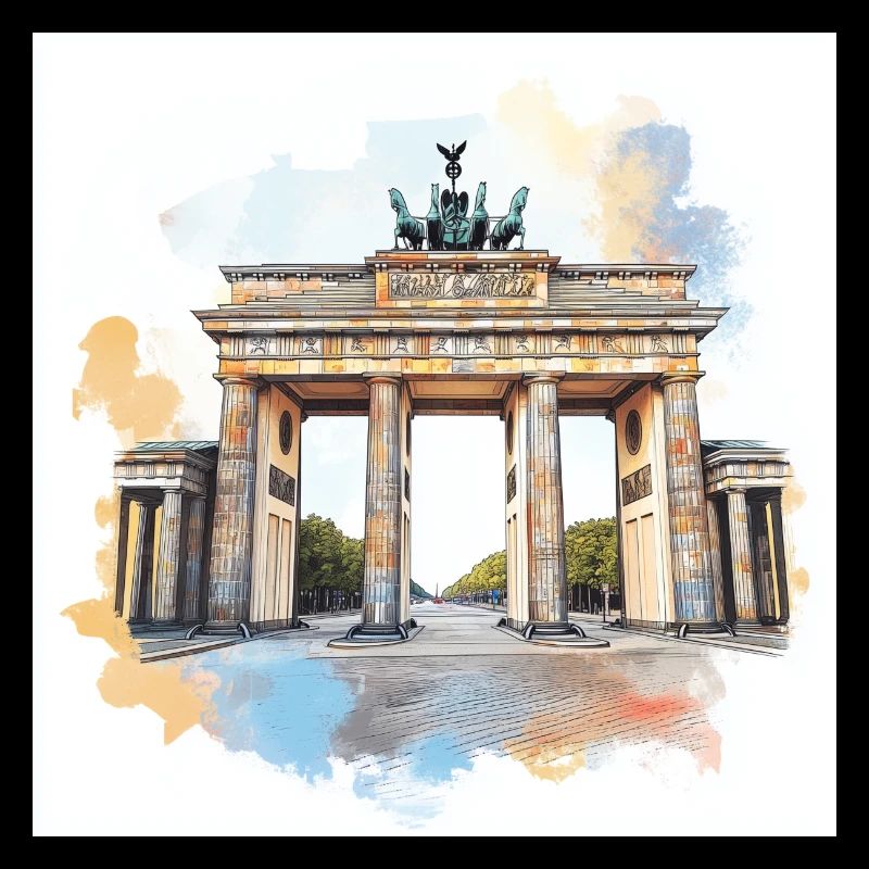 Brandenburger Tor in Farbe