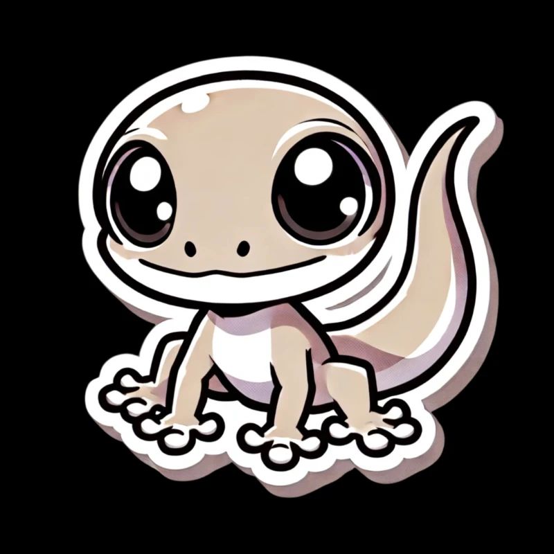 Gecko mignon - Breloque grands yeux
