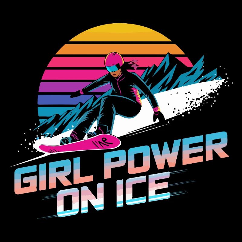 Weibliche Power-Snowboarderin