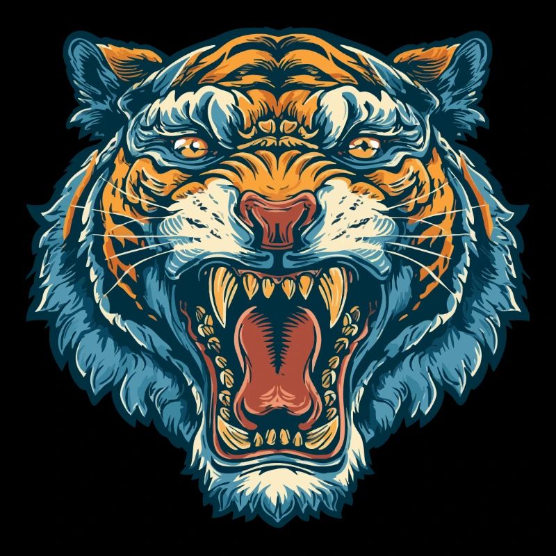 Brüllender Tiger – Wildes Power-Design.