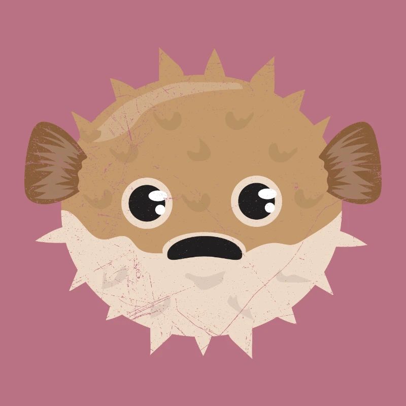 Kugelfisch Grumpy Kinder lustiges Geschenk