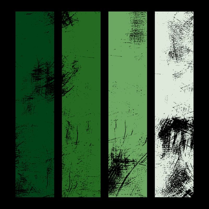 Retro stripes green