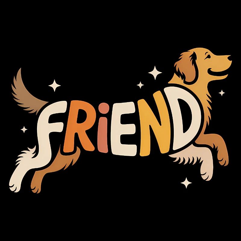 Friend Dog - Logo d’animal de compagnie cool