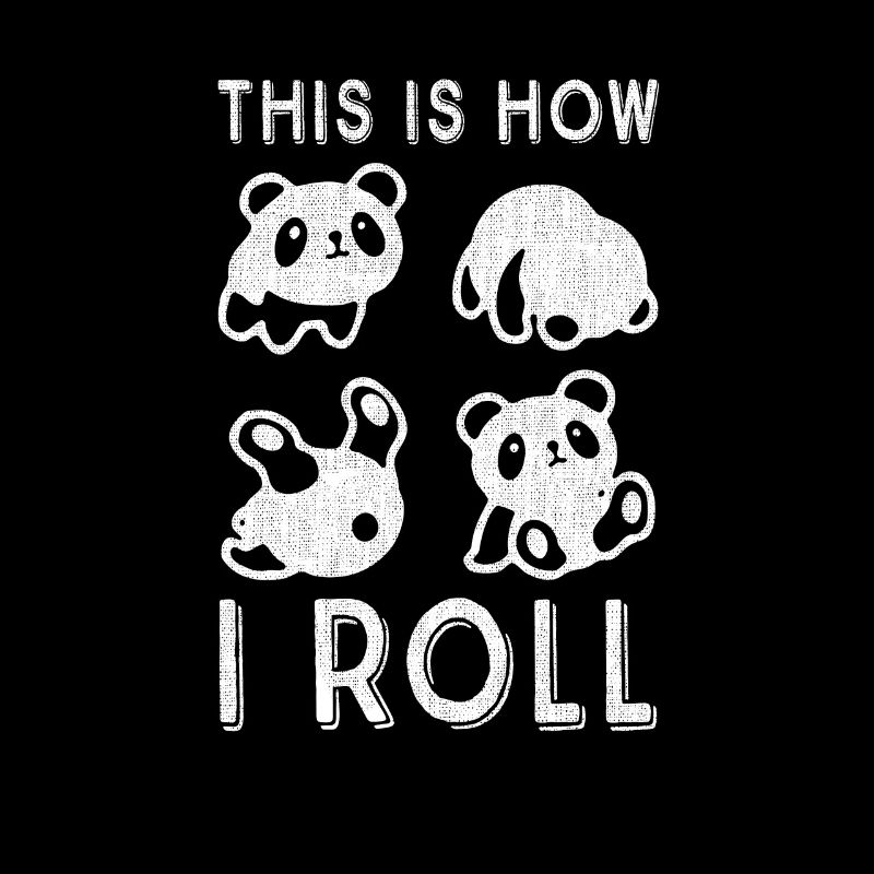 Netter kleiner Bär Panda Design So rolle ich