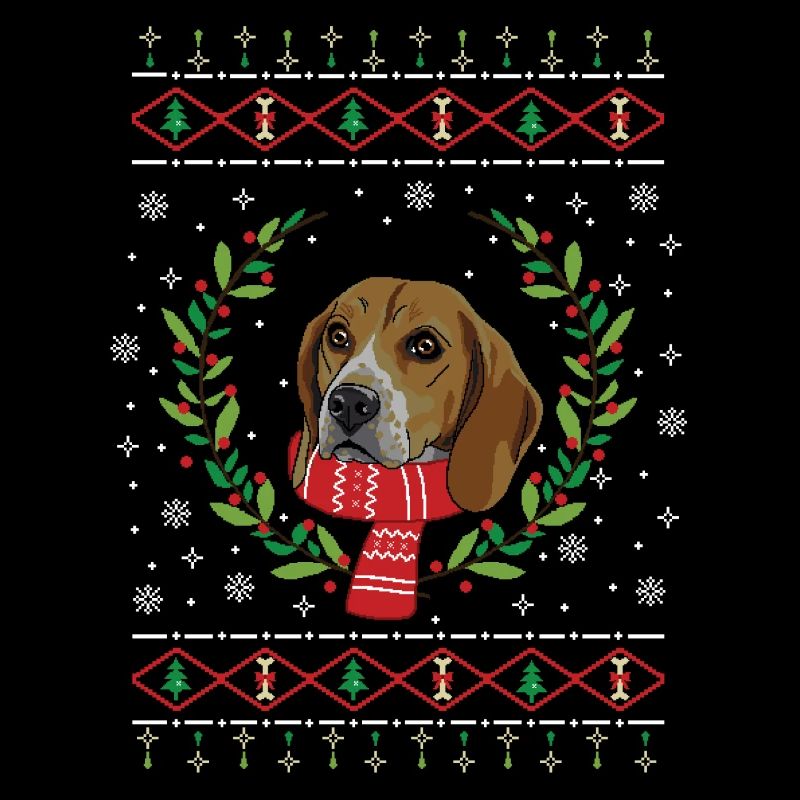 Pull de Noël laid Beagle - Beagle