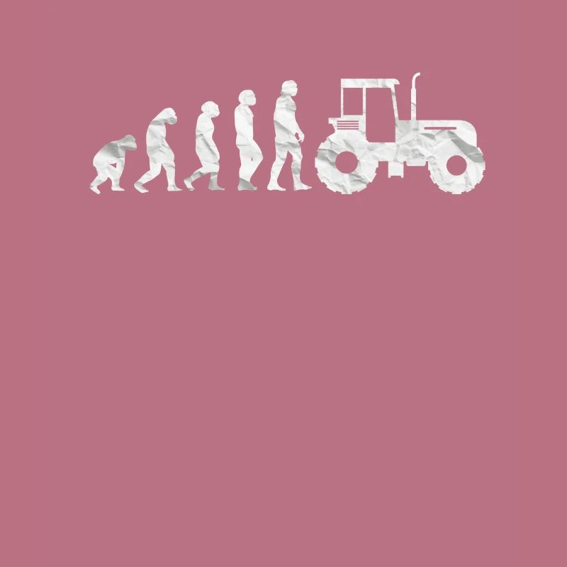 Landwirt Trecker Bauern Traktor Evolution Retro