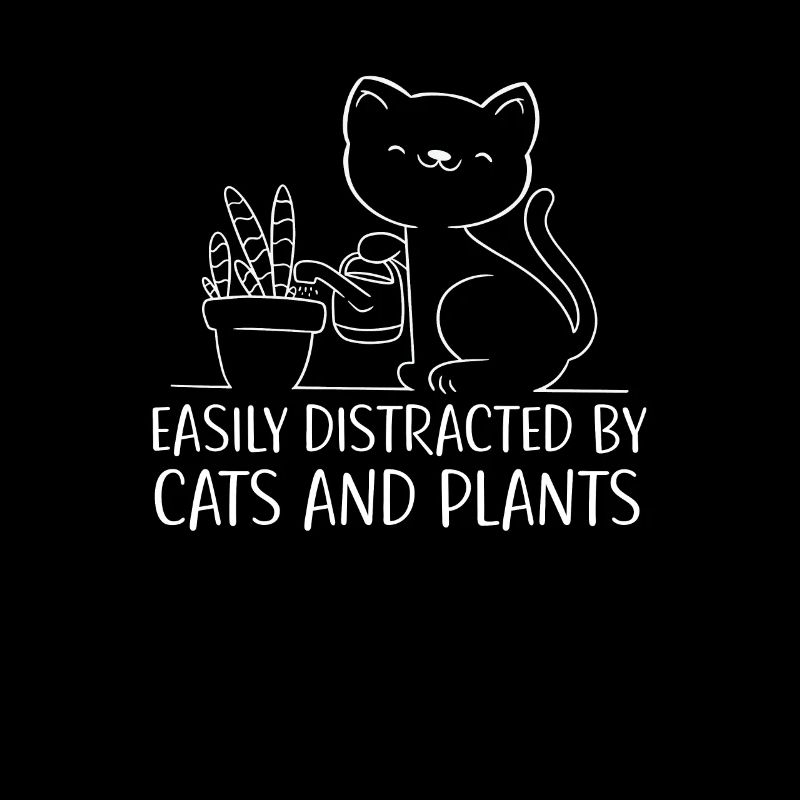 Douceur des plantes chat distracted by cats &