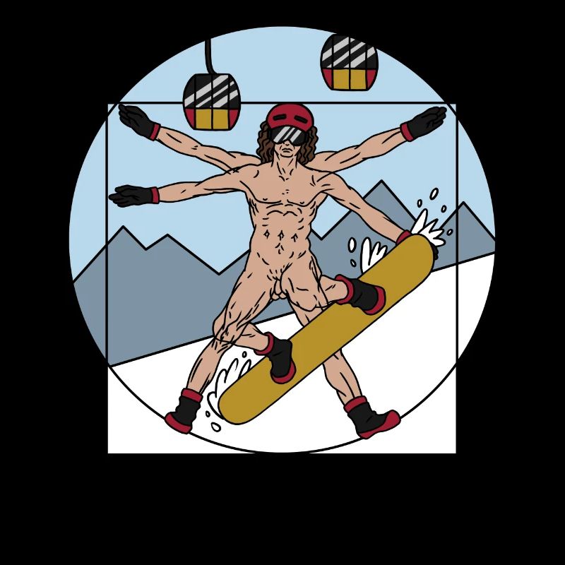Snowboarding slope mountains funny snowboard