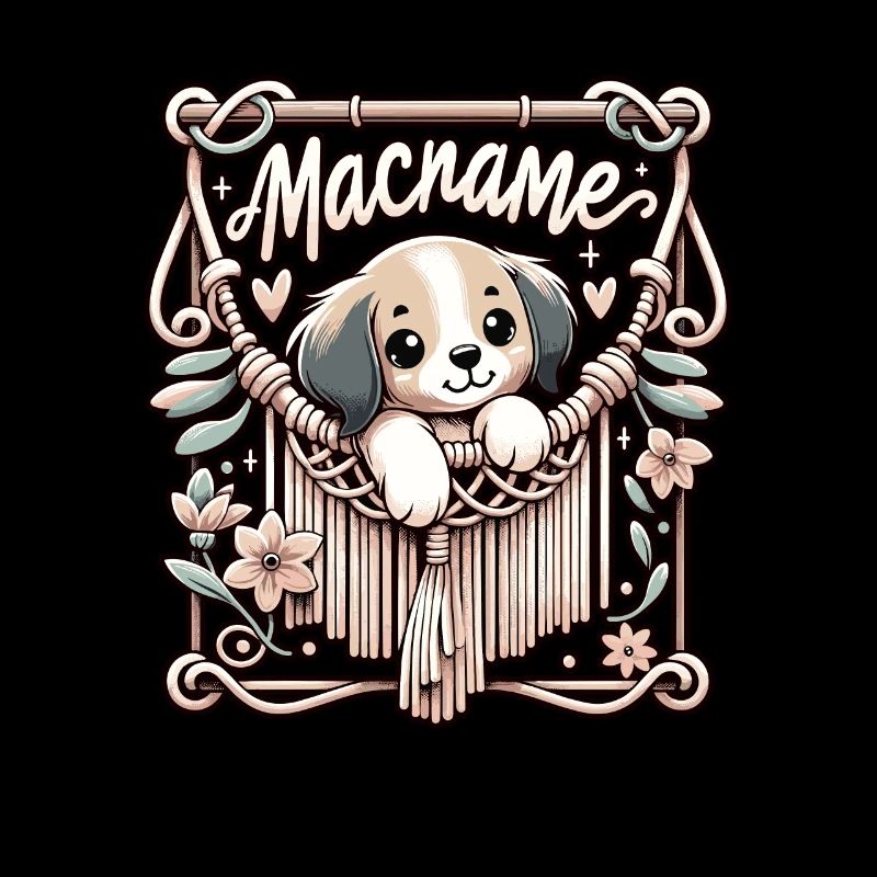 Lustige Makramee Hund Künstler Makramee