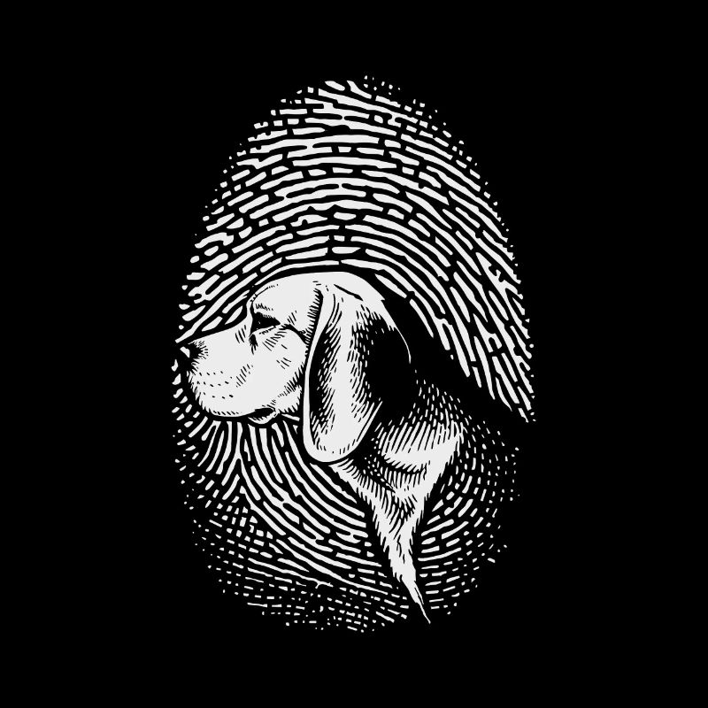 Beagle Fingerprint Design Beagle créatif