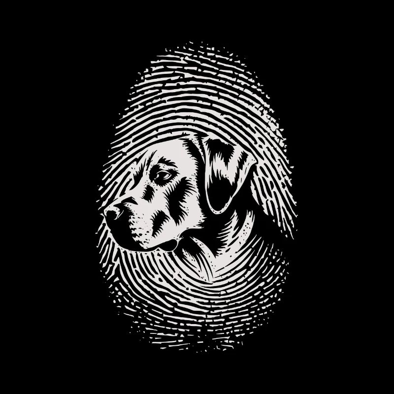 Empreinte digitale Labrador Labrador créatif