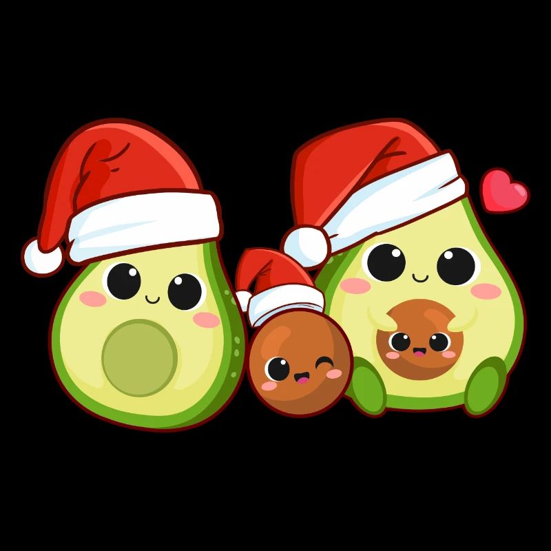 Kawaii Weihnachts-Avocado