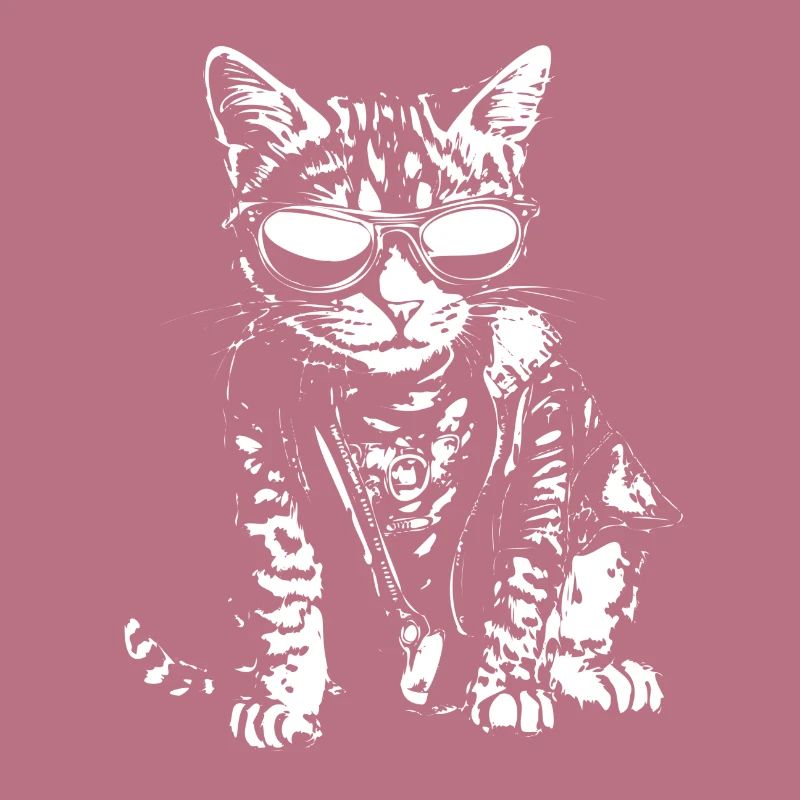 Chat avec des lunettes de soleil