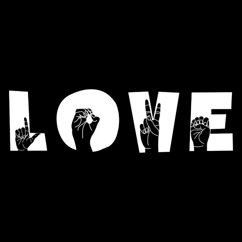 "LOVE" Liebe mit Handzeichen