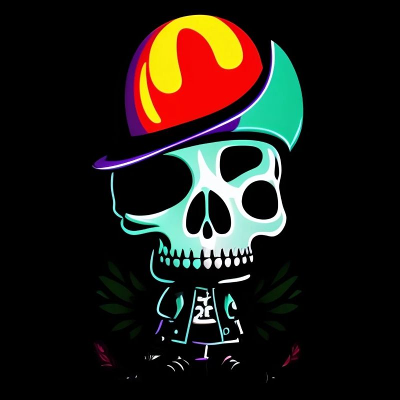 Sqelette multicolore