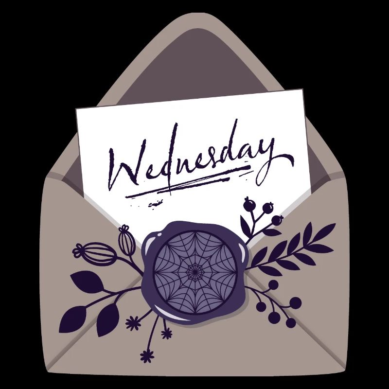 Lettre avec cachet de cire et fleurs