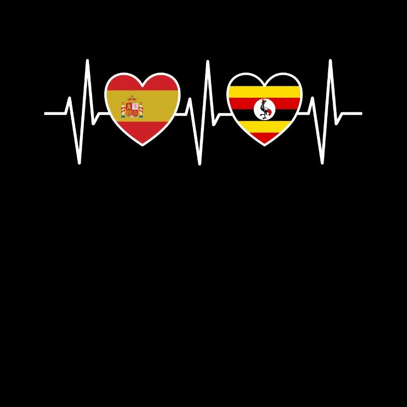 Spain and Uganda Ugandan flag Flags