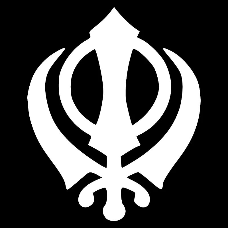 sikhism khanda weiß