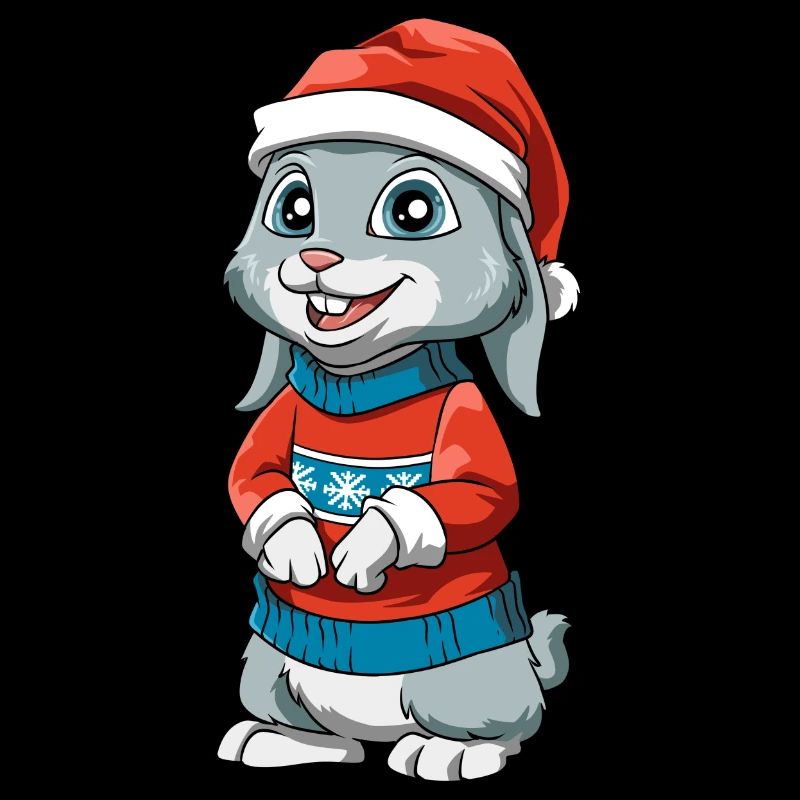 Drôles de Lapins de Pâques Noël Saint-Nicolas