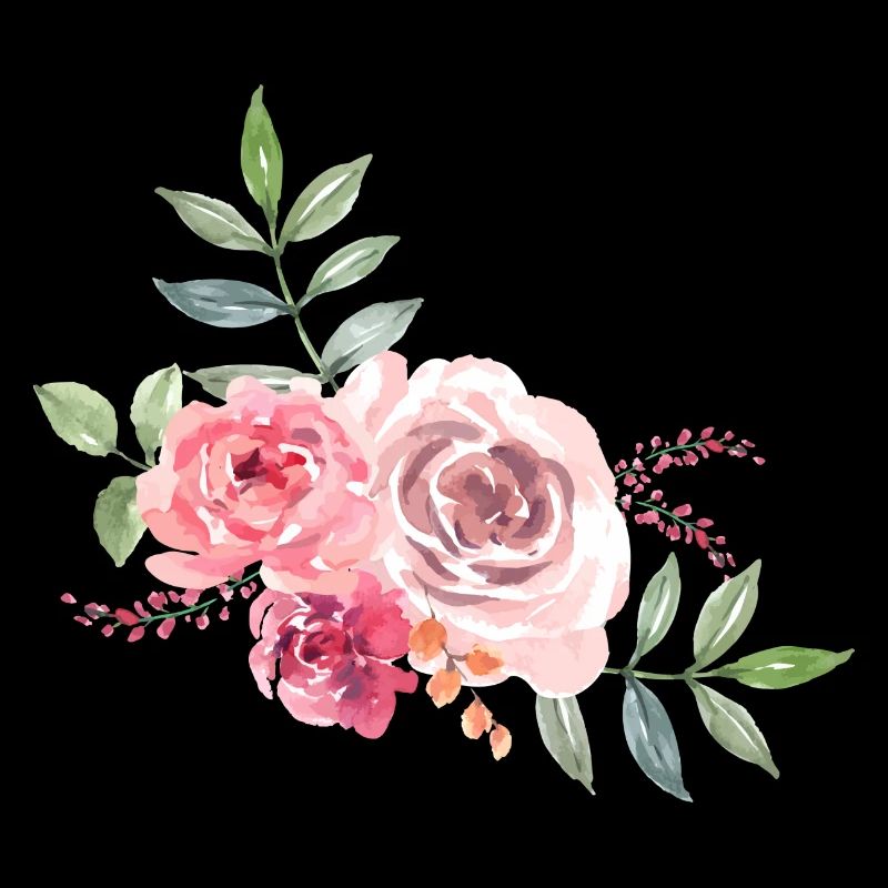 Blumenaquarell Rose