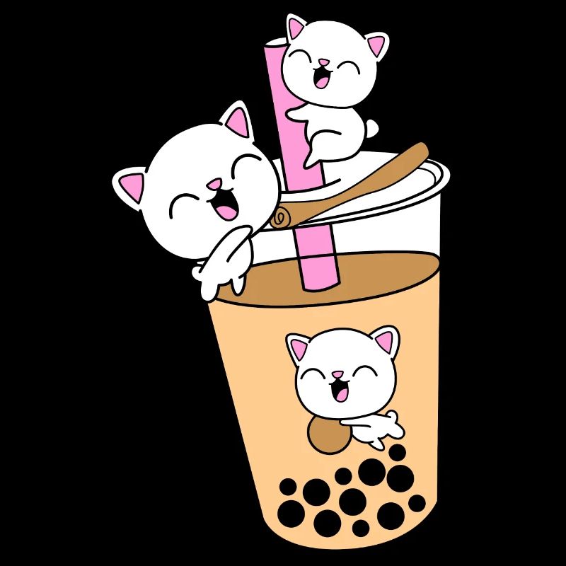 Boba Tee Bubble Tea Katze Kätzchen
