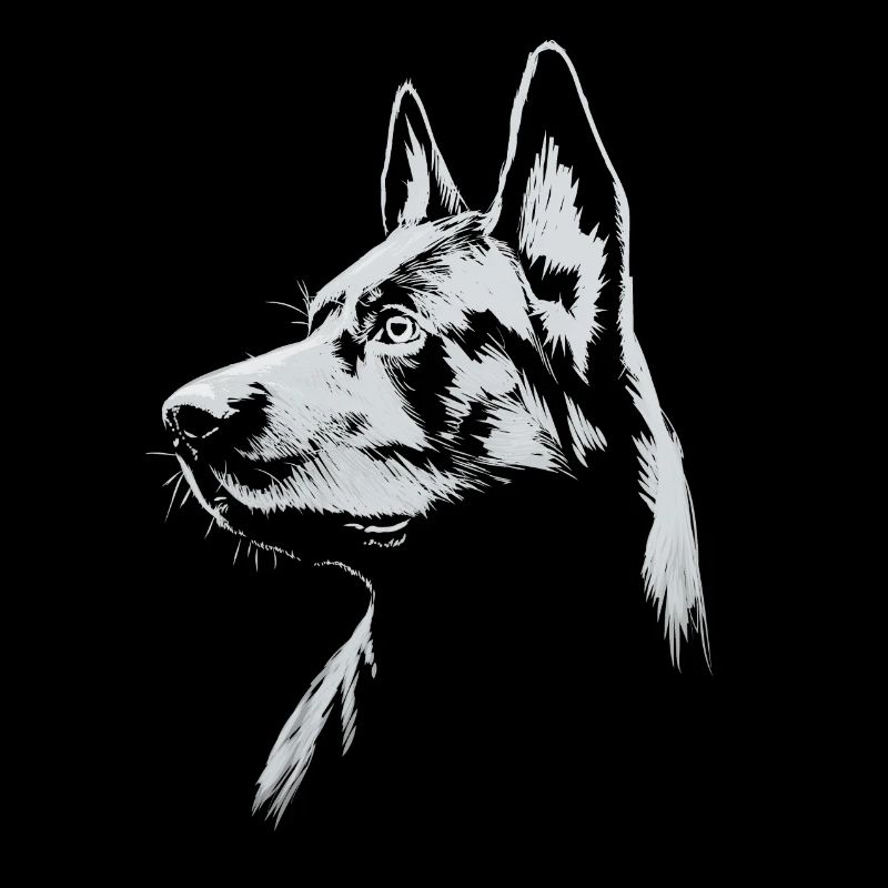 Deutscher Schäferhund Kopf Personalisierungsmotiv
