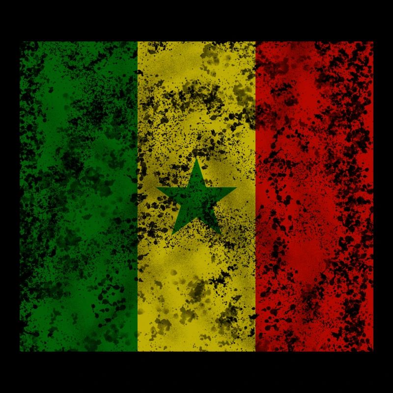 Senegal vintage flag