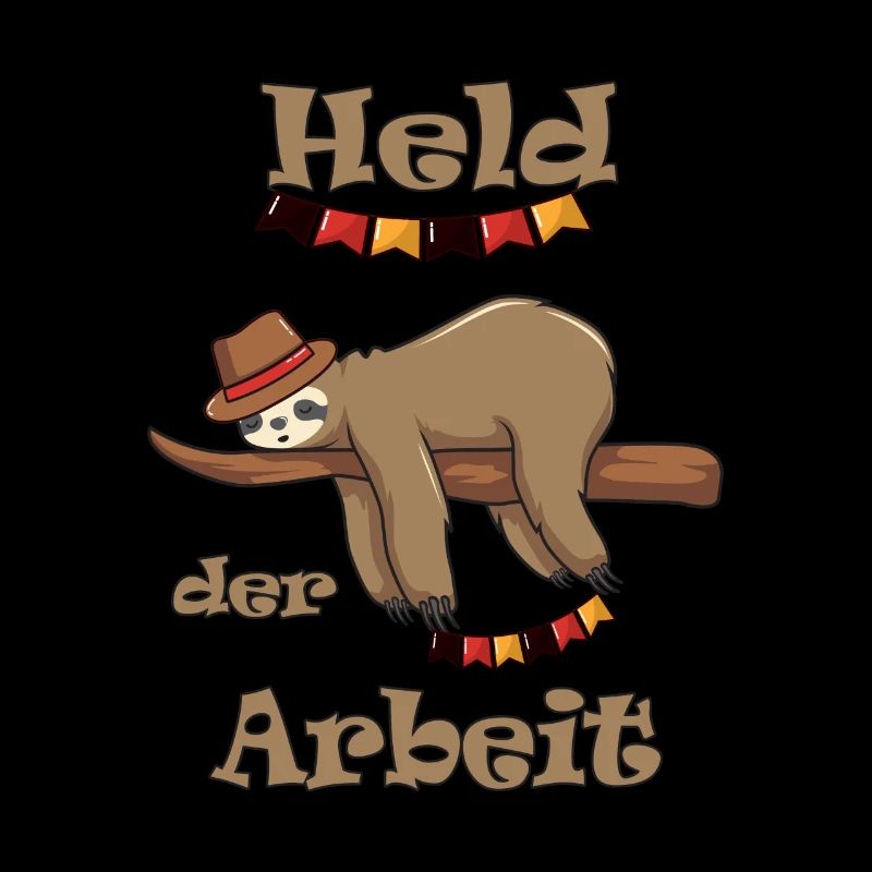 Held der Arbeit lustiges Faultier DDR Ostalgie