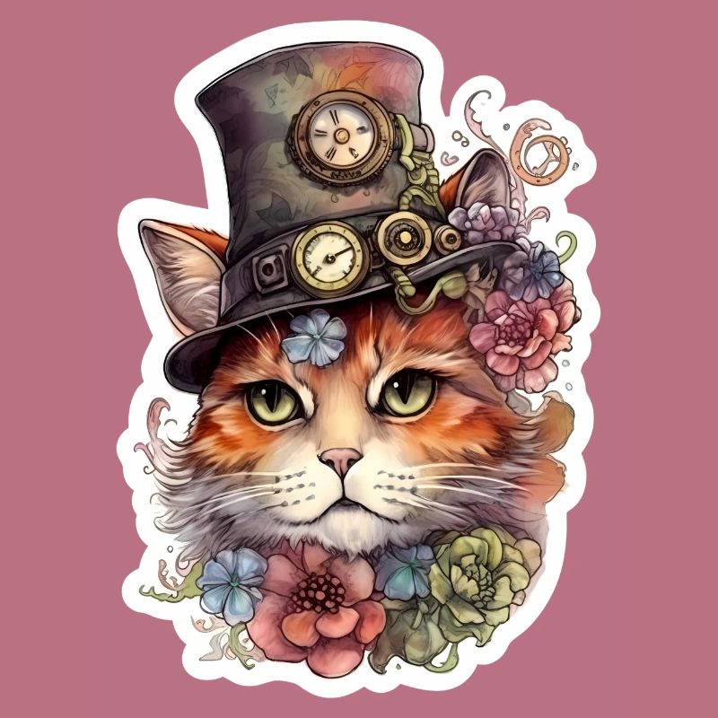 Chat Steampunk avec chapeau