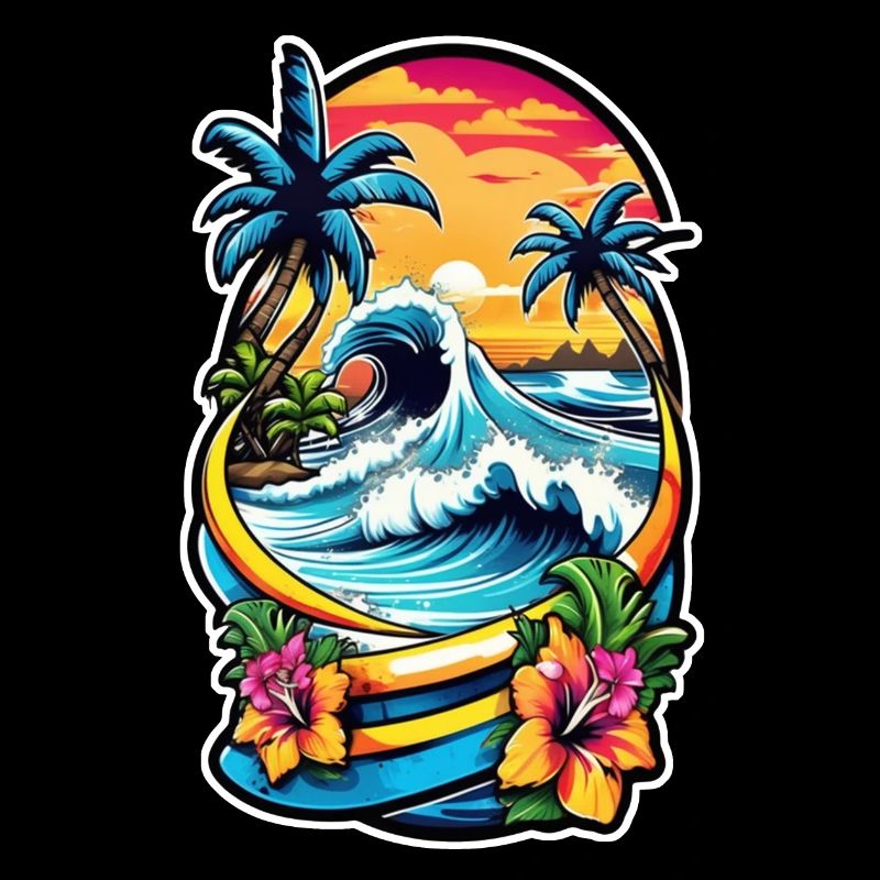surf plage palmier soleil vacances