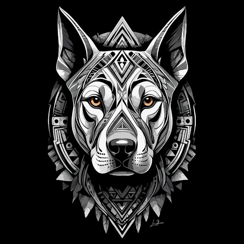 Black and white dog