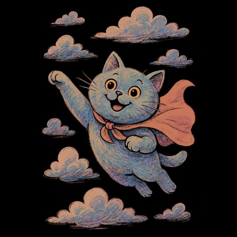 Super Katze Britisch Kurzhaar Blue Umhang Geschenk