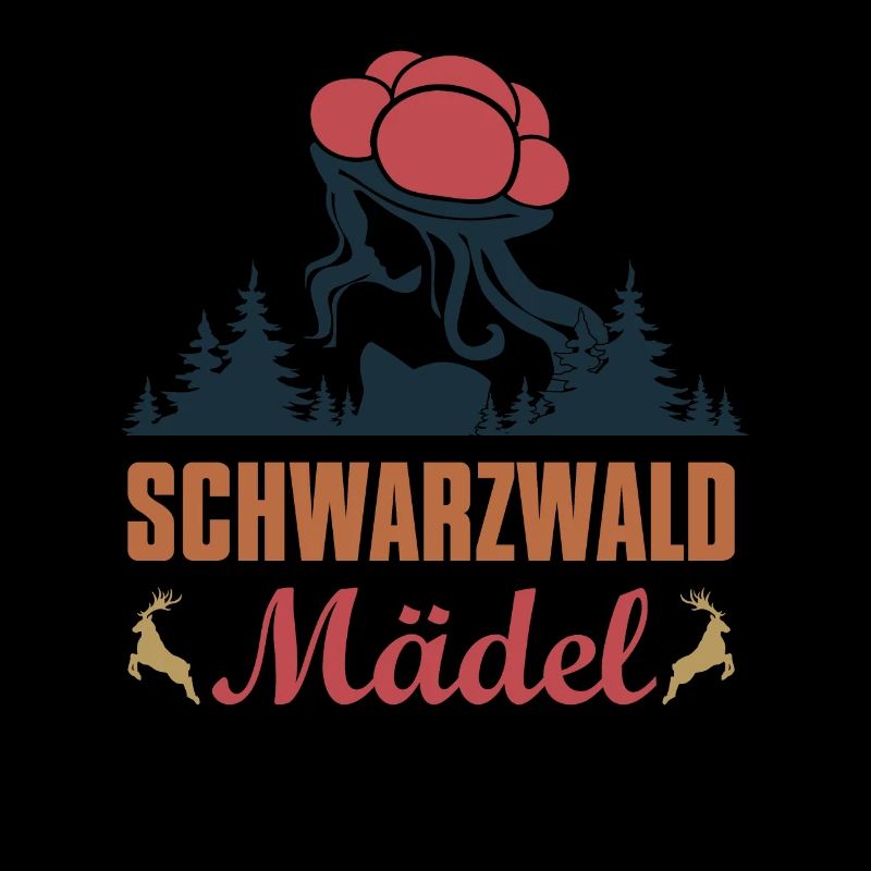 Wald Silhouette Geschenk Bollenhut Mädel