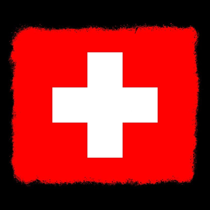 Drapeau de la Suisse Vintage Croix Utilisé Look Suisse