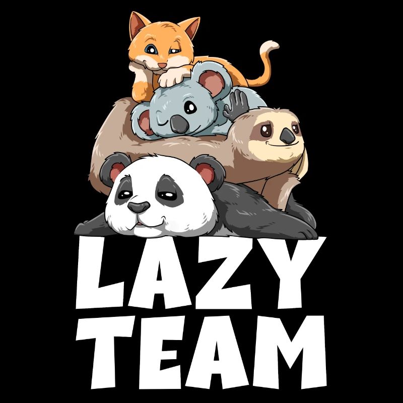 Faulheit Panda Faultier Koala Katze