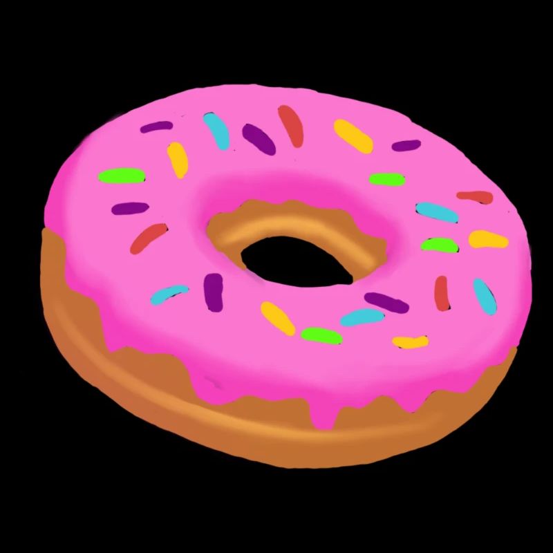 Rosa Donut mit Streuseln