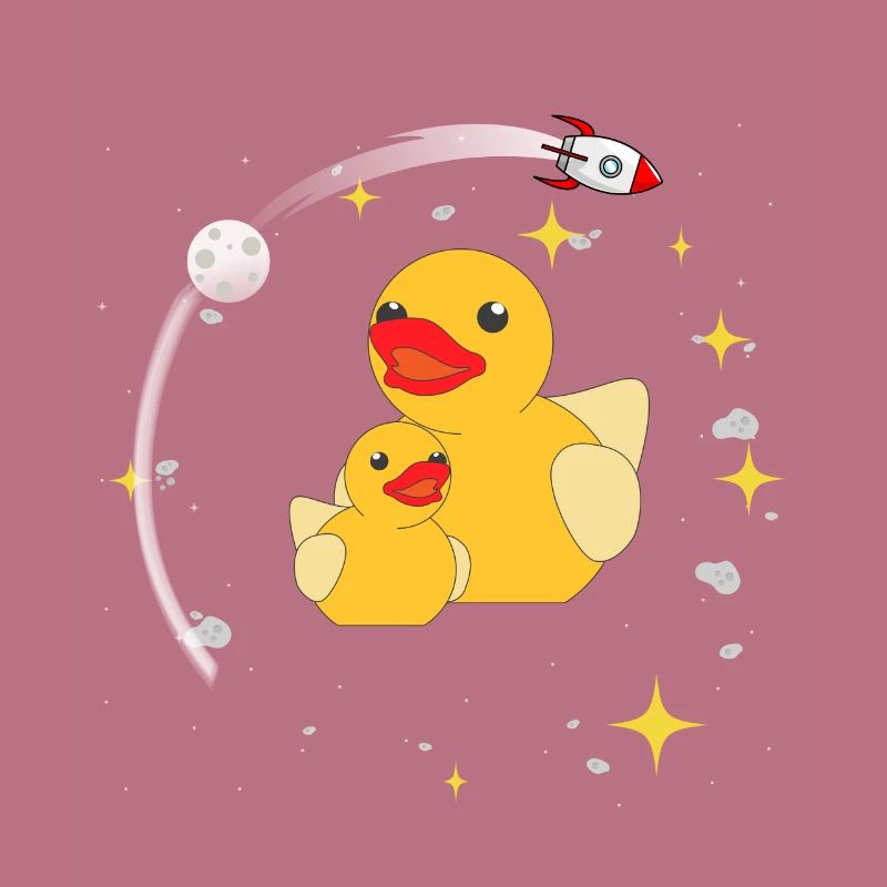 Space Ducks Astronaut Space Rocket Space