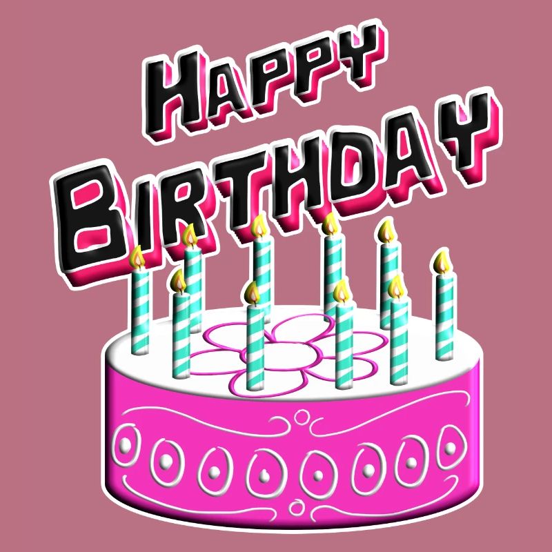 Happy Birthday Cake Pink