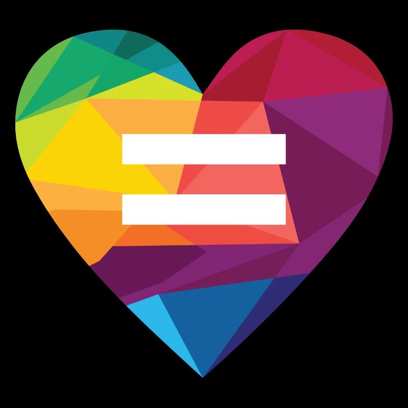 LGBT Rights Rainbow Heart Marriage Equality