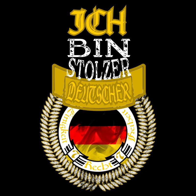 Stolzer deutscher schwarz rot gold Patriotismus