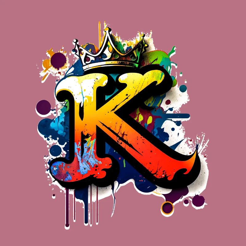 Graffiti Buchstabe K mit Krone 👑