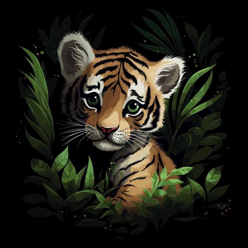 Baby Tiger Wildcat Jungle