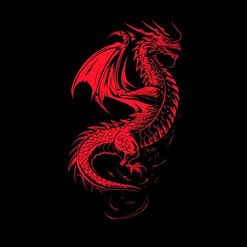 Red dragon rampant