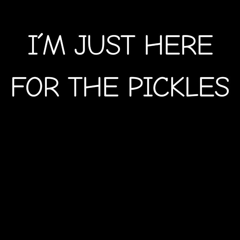 Je ne suis ici que pour les cornichons - les concombres.