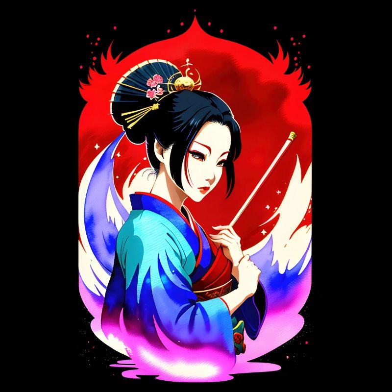 Mystical Geisha - Retro Style