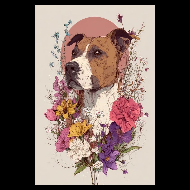 Blühender Blumenhund