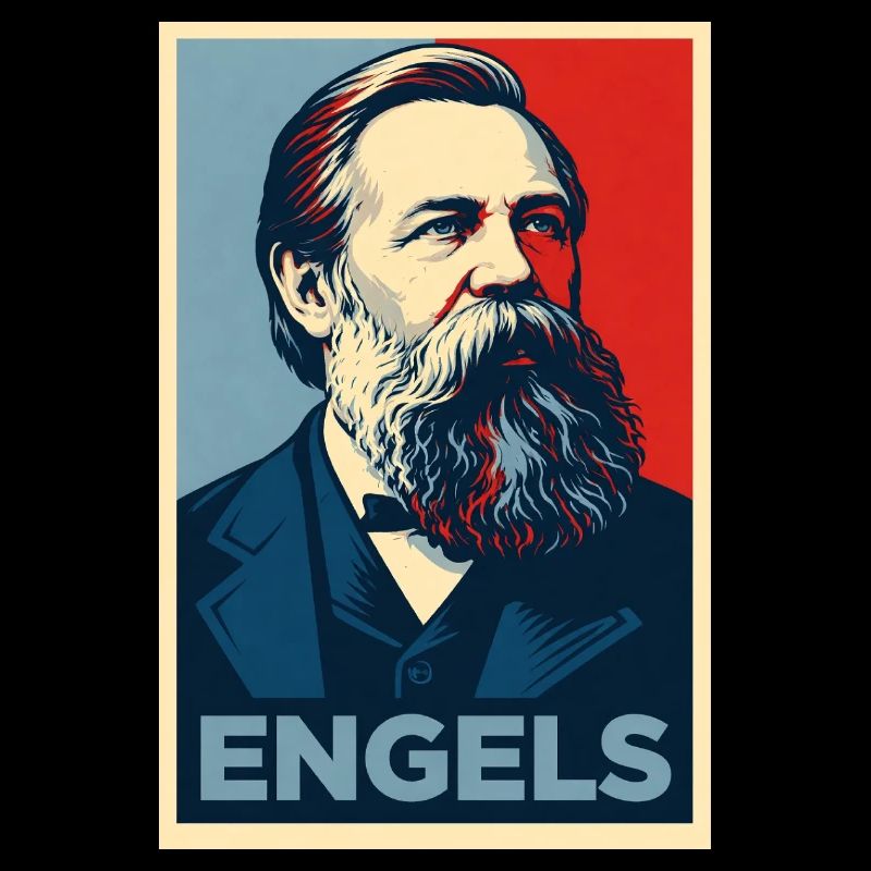 Portrait pop art d’Engels