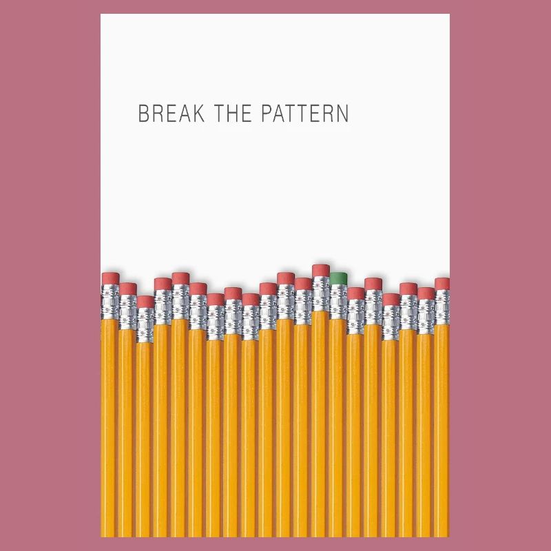 Break the Pattern Minimalist Statement Design
