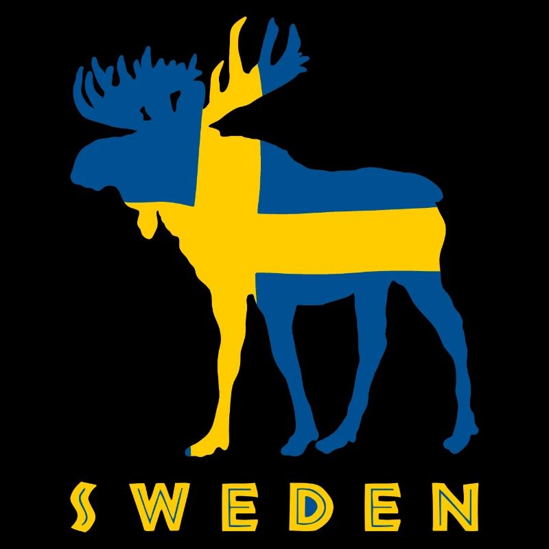 Suède Moose Suède vacances drapeau bannière